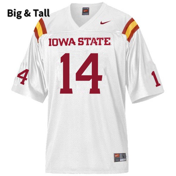 Iowa State Cyclones Men's #14 Michal Antoine Jr. Nike NCAA Authentic White Big & Tall College Stitched Football Jersey WV42B74CI